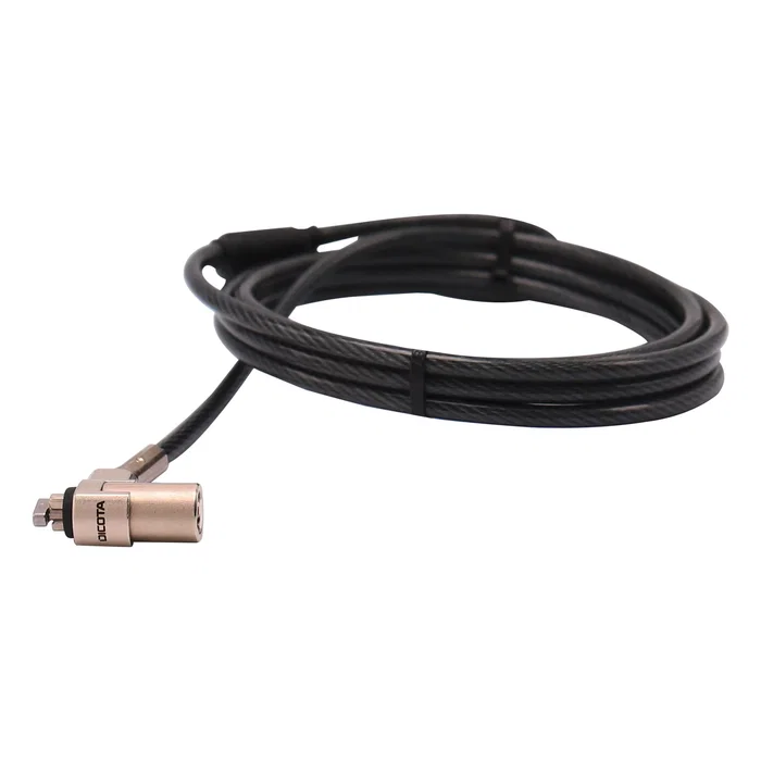 Dicota D31831 Cable Antirrobo para Portátil 2 Metros, Negro y Plata