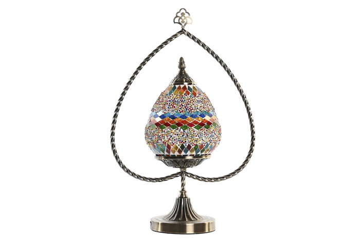 DKD Home Decor Lámpara de Sobremesa Casablanca Mosaico Multicolor DKD Home Decor Lámpara de Sobremesa Casablanca Mosaico Multicolor