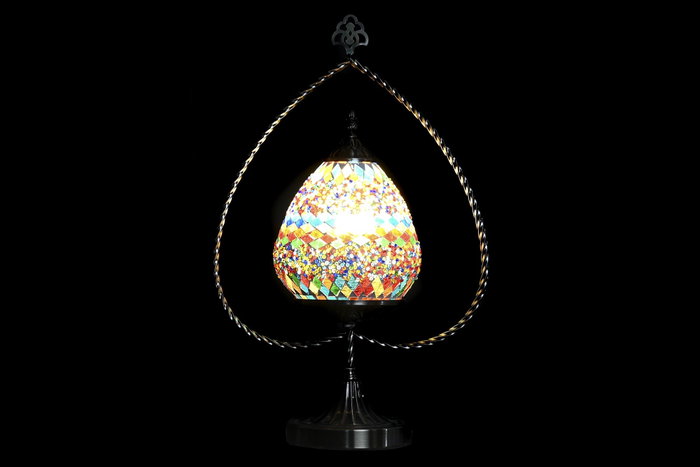 DKD Home Decor Lámpara de Sobremesa Casablanca Mosaico Multicolor DKD Home Decor Lámpara de Sobremesa Casablanca Mosaico Multicolor