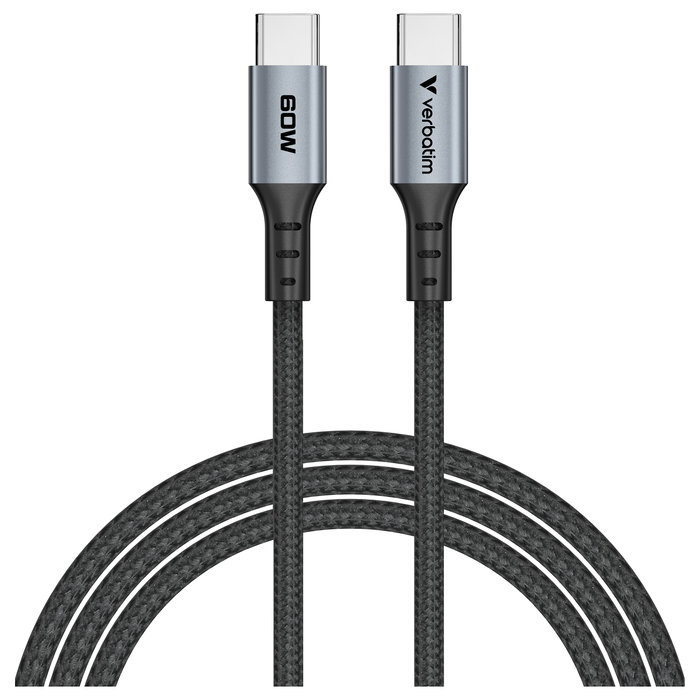 Verbatim Cable USB-C a USB-C 60W 1,2 m Negro Verbatim Cable USB-C a USB-C 60W 1,2 m Negro