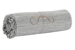 DKD Home Decor Plaid de Algodón Reciclado 230x260 con Flecos Blanco y Gris