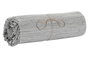 DKD Home Decor Plaid de Algodón Reciclado 230x260 con Flecos Blanco y Gris