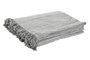 DKD Home Decor Plaid Blanco Gris 260 x 230 cm (2 Unidades) Algodon reciclado Poliester reciclado