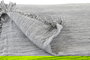 DKD Home Decor Plaid Blanco Gris 260 x 230 cm (2 Unidades) Algodon reciclado Poliester reciclado