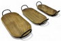 DKD Home Decor Set de 3 Centros de Mesa de Acacia y Hierro