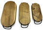 DKD Home Decor Set de 3 Centros de Mesa de Acacia y Hierro