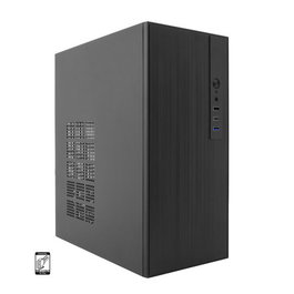 COOLBOX Caja PC Semitorre Micro-ATX M460 Negro sin Fuente con Puerto USB-C 3.2 Gen1 y USB-A, Refrigeración para CPU de 130mm (COO-PCM460-0)