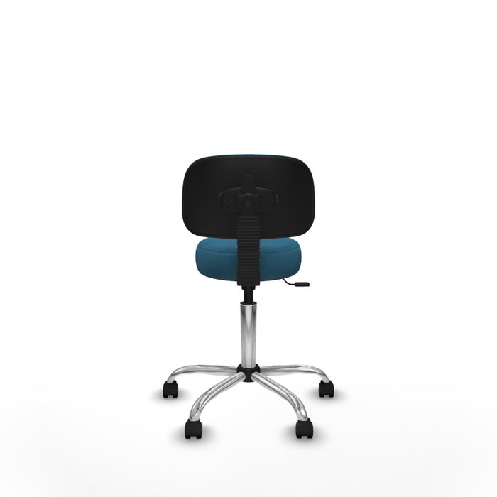 PIQUERAS Y CRESPO Silla Llanos giratoria verde petróleo con base cromada