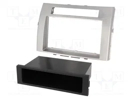 PER.PIC. Bastidor de montaje de radio 2 DIN para Toyota Corolla Verso 2005-2009, Plata