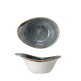 STEELITE Bol de Vajilla CRAFT AZUL FREESTYLE 18 cm, Apto Lavavajillas y Microondas, Decorado Manual Resistente (Set de 12)