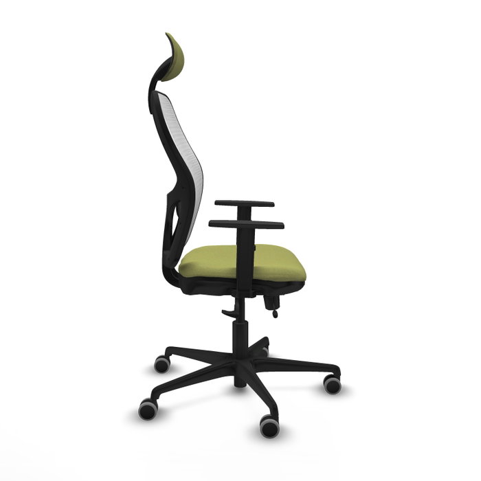PIQUERAS Y CRESPO Silla de oficina Jorquera Verde oliva y Blanco con mecanismo Sincro/Traslack PIQUERAS Y CRESPO Silla de oficina Jorquera Verde oliva y Blanco con mecanismo Sincro/Traslack