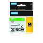 Dymo Rhino Cinta ID1-19 Blanco sobre verde de 19mm x 5,5m