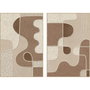 DKD Home Decor Cuadro Lienzo Abstracto Surtido de 2 Piezas 83x123 cm