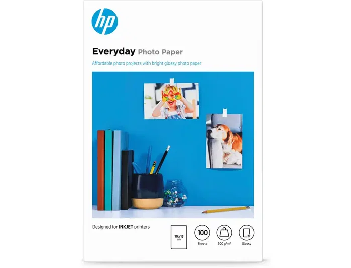 HP Papel Fotográfico Everyday Glossy 10 x 15 cm, 100 Hojas