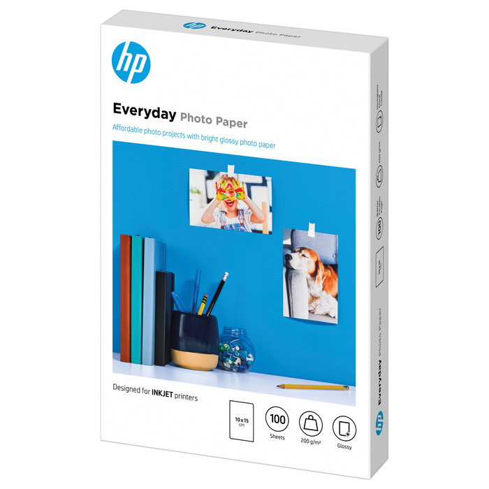 HP Papel Fotográfico Everyday Glossy 10 x 15 cm, 100 Hojas
