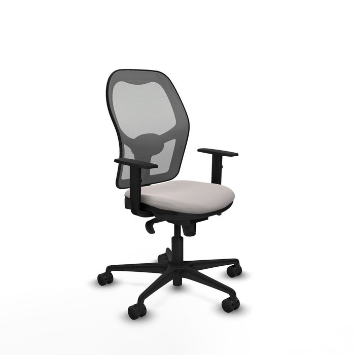 PIQUERAS Y CRESPO Silla de oficina Jorquera con mecanismo Sincro, Blanco y Gris PIQUERAS Y CRESPO Silla de oficina Jorquera con mecanismo Sincro, Blanco y Gris