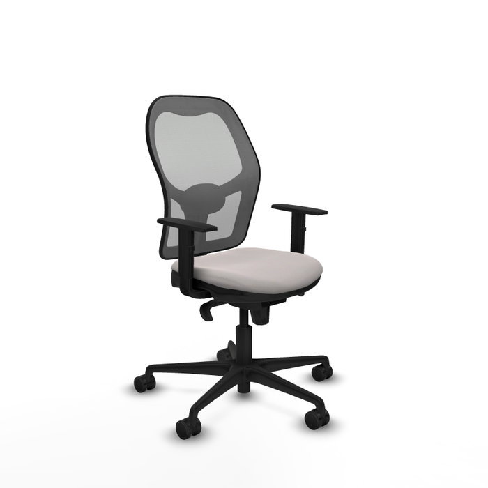 PIQUERAS Y CRESPO Silla de oficina Jorquera con mecanismo Sincro, Blanco y Gris PIQUERAS Y CRESPO Silla de oficina Jorquera con mecanismo Sincro, Blanco y Gris