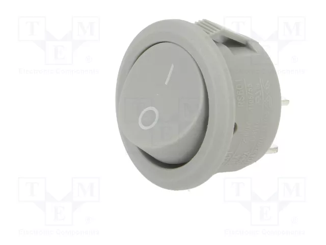 ORNO Interruptor Rocker SPST OFF-ON Gris Redondo