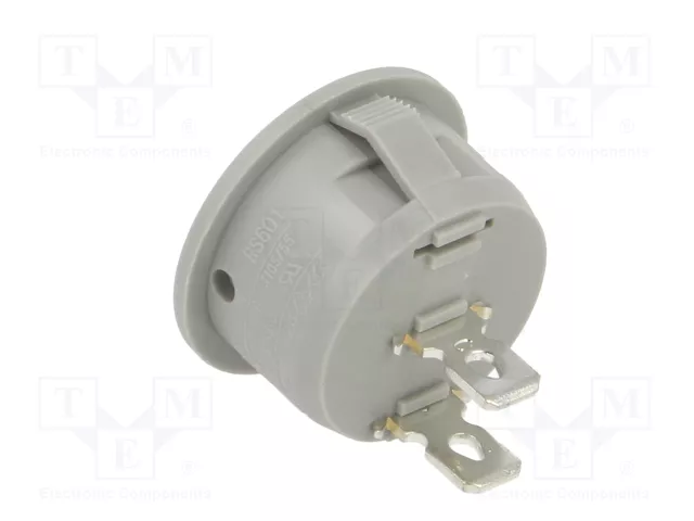 ORNO Interruptor Rocker SPST OFF-ON Gris Redondo