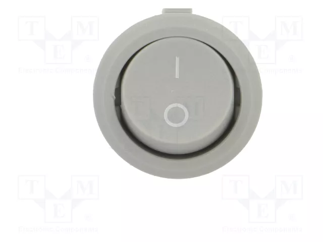 ORNO Interruptor Rocker SPST OFF-ON Gris Redondo