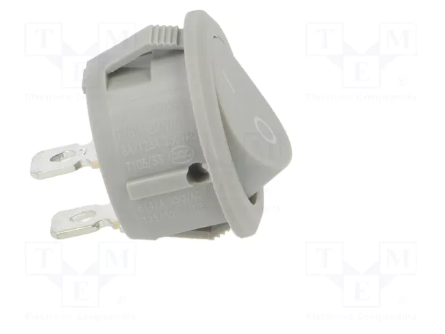 ORNO Interruptor Rocker SPST OFF-ON Gris Redondo