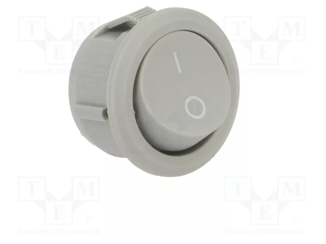 ORNO Interruptor Rocker SPST OFF-ON Gris Redondo