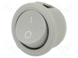 ORNO Interruptor Rocker SPST OFF-ON Gris Redondo