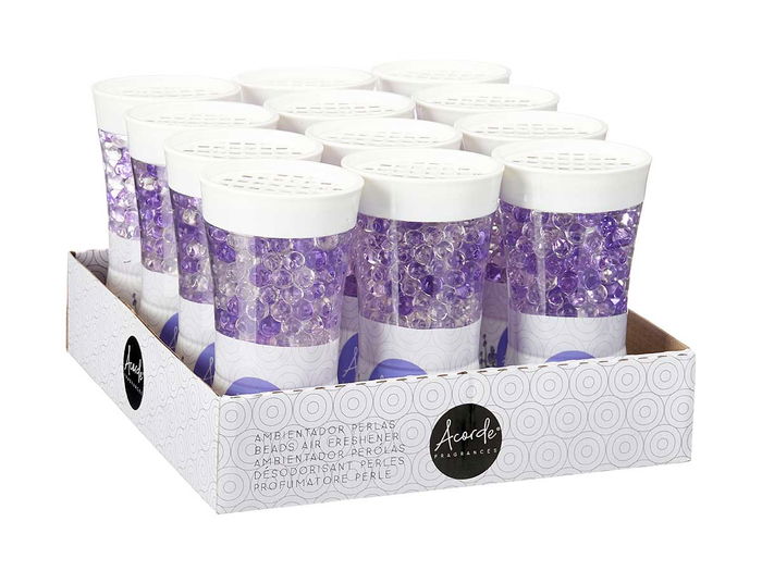 Acorde Ambientador Bola Gel 150 g Lavanda 8 x 14.8 x 6 cm (Set de 12)