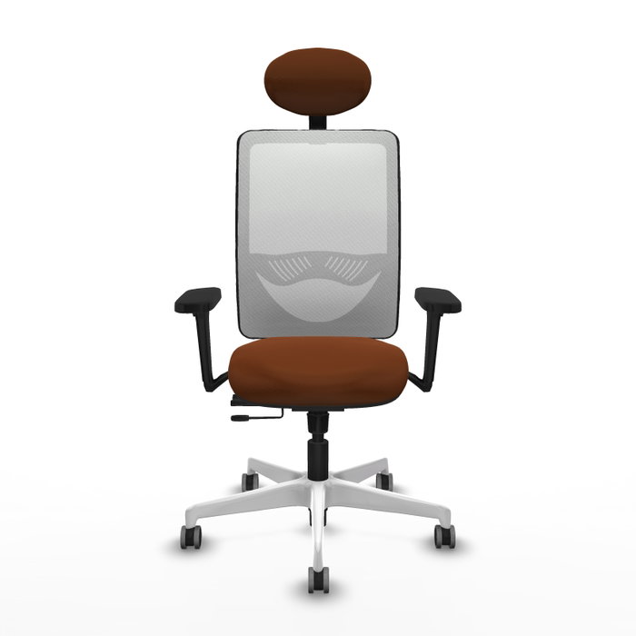 PIQUERAS Y CRESPO Silla de oficina Zulema Marrón/Blanco con Mecanismo Sincro/Traslack PIQUERAS Y CRESPO Silla de oficina Zulema Marrón/Blanco con Mecanismo Sincro/Traslack