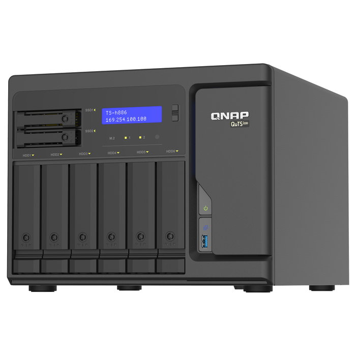 QNAP TS-h886 NAS Torre Intel® Xeon® D-1602 8 GB DDR4 0 TB QuTS hero Negro QNAP TS-h886 NAS Torre Intel® Xeon® D-1602 8 GB DDR4 0 TB QuTS hero Negro