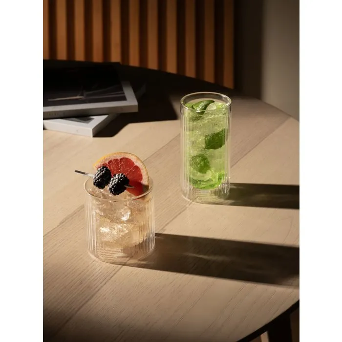 Bodum BOD0699965613518 Douro - Juego de bar de 4 vasos de whisky 0.3L y 4 vasos de gin tonic 0.28L de doble pared