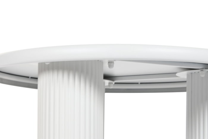 DKD Home Decor Mesita Auxiliar Moderno Blanco Metal 75 x 40 x 75 cm