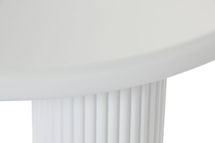 DKD Home Decor Mesita Auxiliar Moderno Blanco Metal 75 x 40 x 75 cm