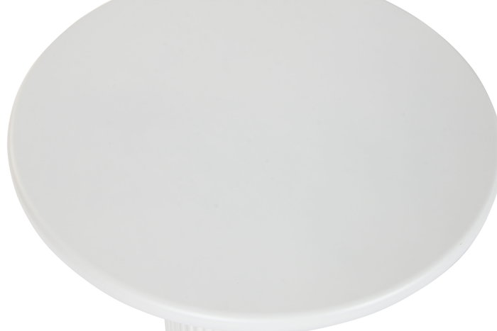 DKD Home Decor Mesita Auxiliar Moderno Blanco Metal 75 x 40 x 75 cm