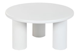 DKD Home Decor Mesita Auxiliar Moderno Blanco Metal 75 x 40 x 75 cm