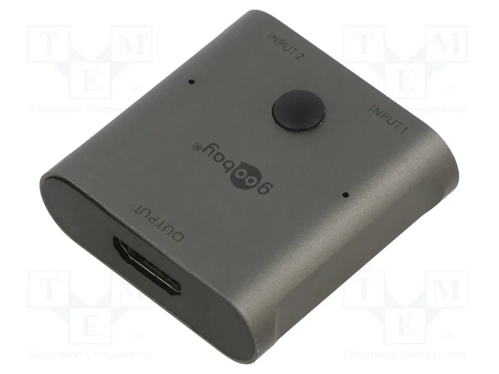 GOOBAY Switch HDMI con 2 Entradas y 1 Salida, Gris GOOBAY Switch HDMI con 2 Entradas y 1 Salida, Gris