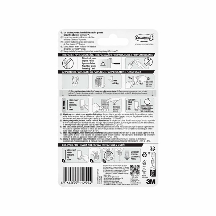 3M Command Gancho para Utensilios Extra Grande Blanco 3M Command Gancho para Utensilios Extra Grande Blanco