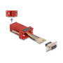 DeLOCK 67106 Kit de montaje VGA D-Sub 9 Pin hembra a RJ45 hembra, Rojo