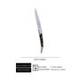 Summa Cuchillo Chuletero 225 mm Negro - Acero Inoxidable 18/10 Pulido Espejo (Set de 6)