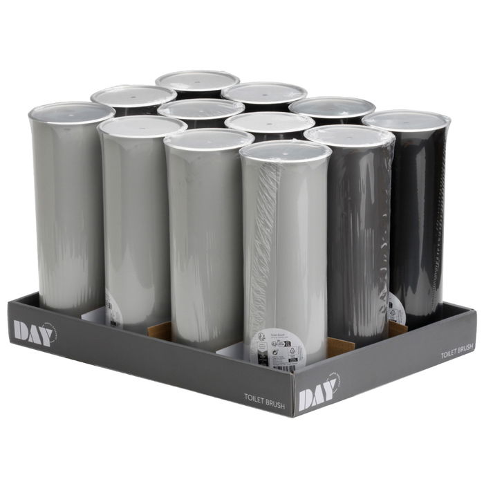 DAY Escobilla WC Acero Inoxidable y Plástico Acabado Mate Colores Surtidos