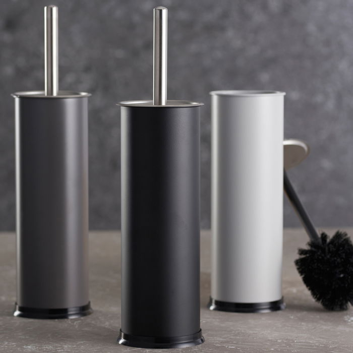 DAY Escobilla WC Acero Inoxidable y Plástico Acabado Mate Colores Surtidos