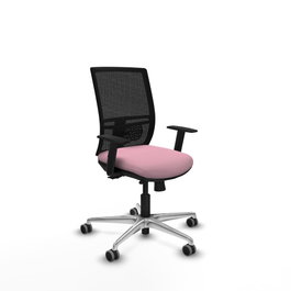 PIQUERAS Y CRESPO Silla de oficina Yunquera Rosa con mecanismo Sincro/Traslack