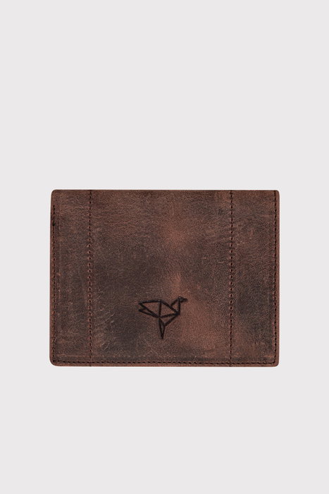 Zoozie Bags Franklin Crazy Cartera de Piel Auténtica para Hombre, Marrón Elegante y Organizada, 10.5x2x8 cm