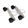 Edm Set recambio soportes grises + ruedas para radiadores 07121 07122 07123 (4 ruedas, 2 soportes, 2 ganchos)