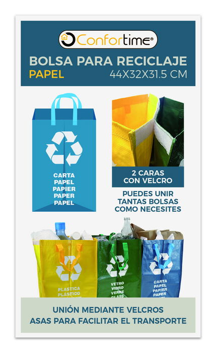 Confortime Bolsa Rafia Reciclaje Papel 32 cm (Ancho) x 44 cm (Largo) x 0.5 cm (Alto) (24 Unidades) Confortime Bolsa Rafia Reciclaje Papel 32 cm (Ancho) x 44 cm (Largo) x 0.5 cm (Alto) (24 Unidades)