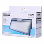 Edm Aplique solar 6W 430lm 6.500K con sensor, color negro