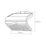 Edm Aplique solar 6W 430lm 6.500K con sensor, color negro