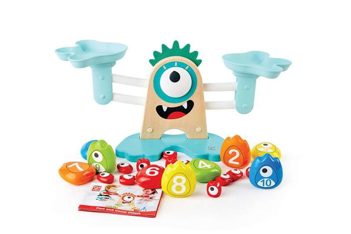 Hape Bascula matematica monster, Inclinable segun piezas, Madera contrachapada, 38,2x18x14,2cm Hape Bascula matematica monster, Inclinable segun piezas, Madera contrachapada, 38,2x18x14,2cm