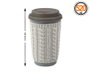 ZARA HOME Taza de Cerámica con Tapa de Silicona y Cozy Griss Gris 520 mL