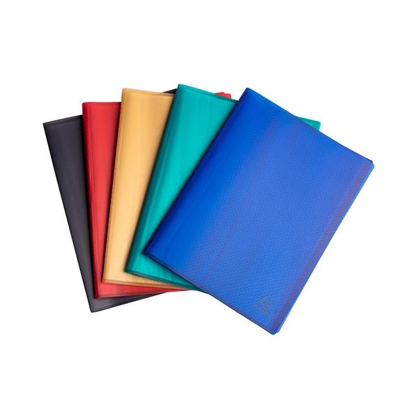 Exacompta Carpeta con 20 fundas A4 de polipropileno reciclado colores surtidos Exacompta Carpeta con 20 fundas A4 de polipropileno reciclado colores surtidos